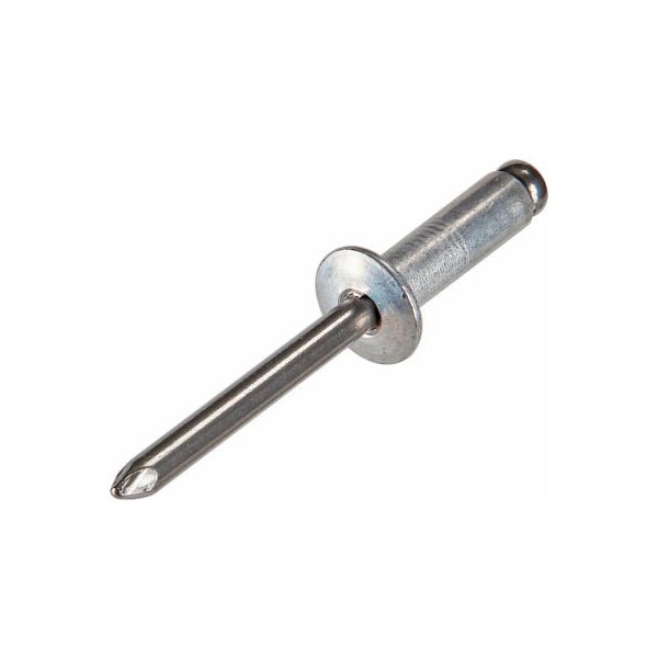 Pop Blind Rivet - 1/8 x 4-2 - Button Head - Up to 1/8in Grip - Stainless Steel /Steel - Pkg of 500
